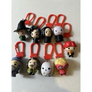 Lot Of 9 Harry Potter Keychains Backpack Buddies Clip Hangers Series 2